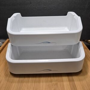 2 pc Frigidaire Refrigerator Door Shelf Bin Replacements OEM 215441500, FRS20QRC